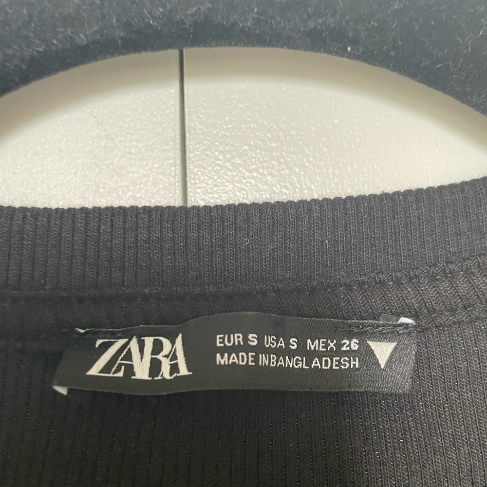 Zara Ruched black Mini Dress - Picture 4 of 4